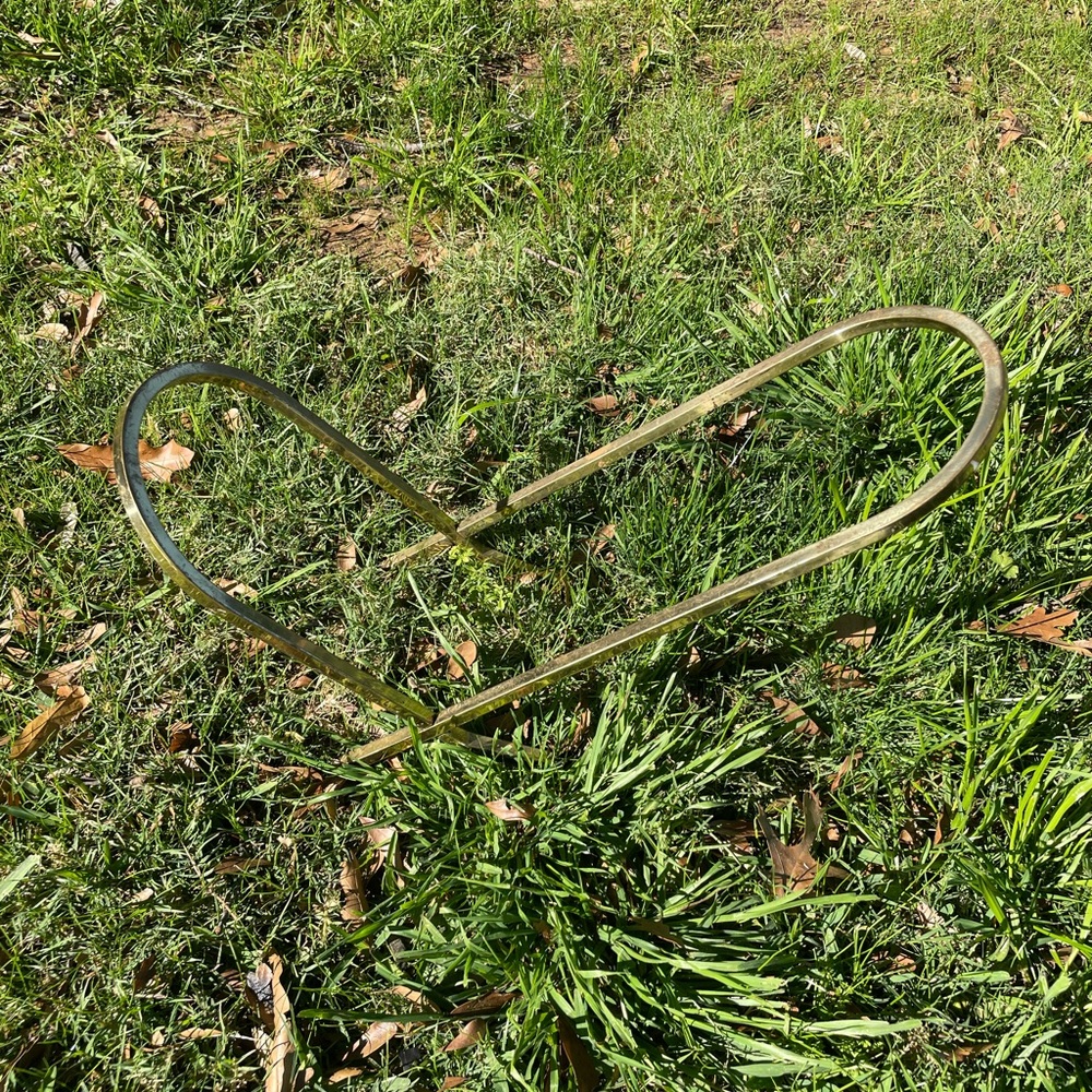 Vintage Fireplace Log Holder GOLD